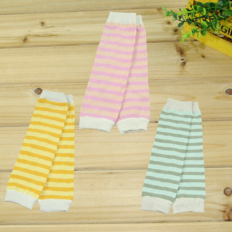 Kinderen gestreepte serie beenwarmers 12 paar/partij baby lente herfst legging sokken 3 kleuren panty's beenwarmers volwassen armwarmers