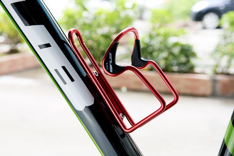 Gub Fiets Waterfles Rack Stuur Bidonhouder Aluminium Waterfles Houder Voor Mountainbike: RED