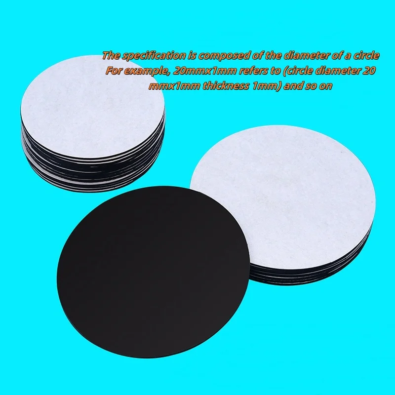 Magnetic Sheets Sheets Round Self Adhesive Magnet 20/25/30/35/40mm Self-adhesive Soft Magnetic Sheet Refrigerator Magnet DIY