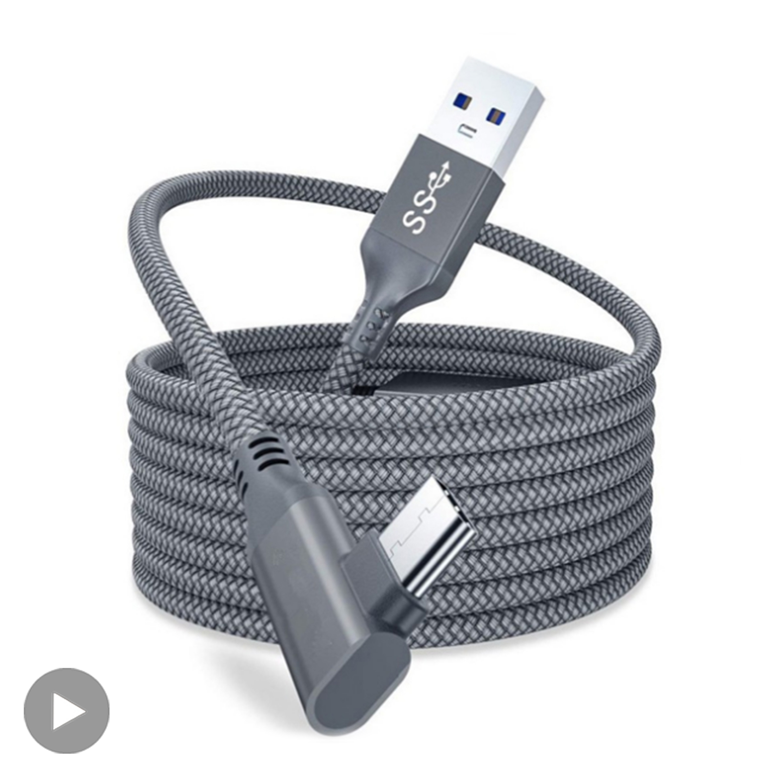 Kabel usb a till typ  c 5m för quest 2 oculus quest 2 link vr-glasögon virtual reality-headset spelhjälm oculis speltillbehör