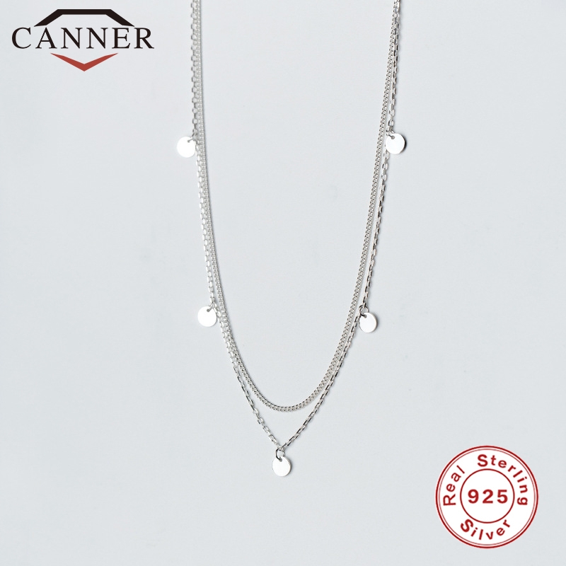 CANNER Simple chaîne colliers 925 en argent Sterling étoile pendentif Chocker collier pour les femmes exquis bijoux