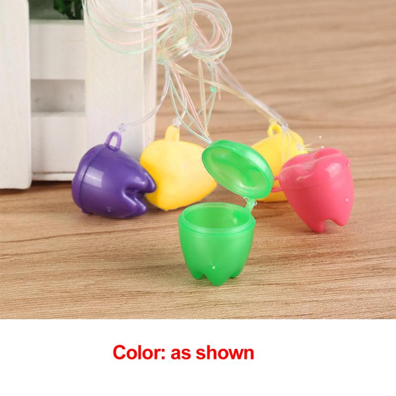 4 Pcs Multicolor Baby Tand Doos Bladverliezende tand Verpakking Dental Melk Tandheelkundige kliniek kleine Creatieve melktand case #17