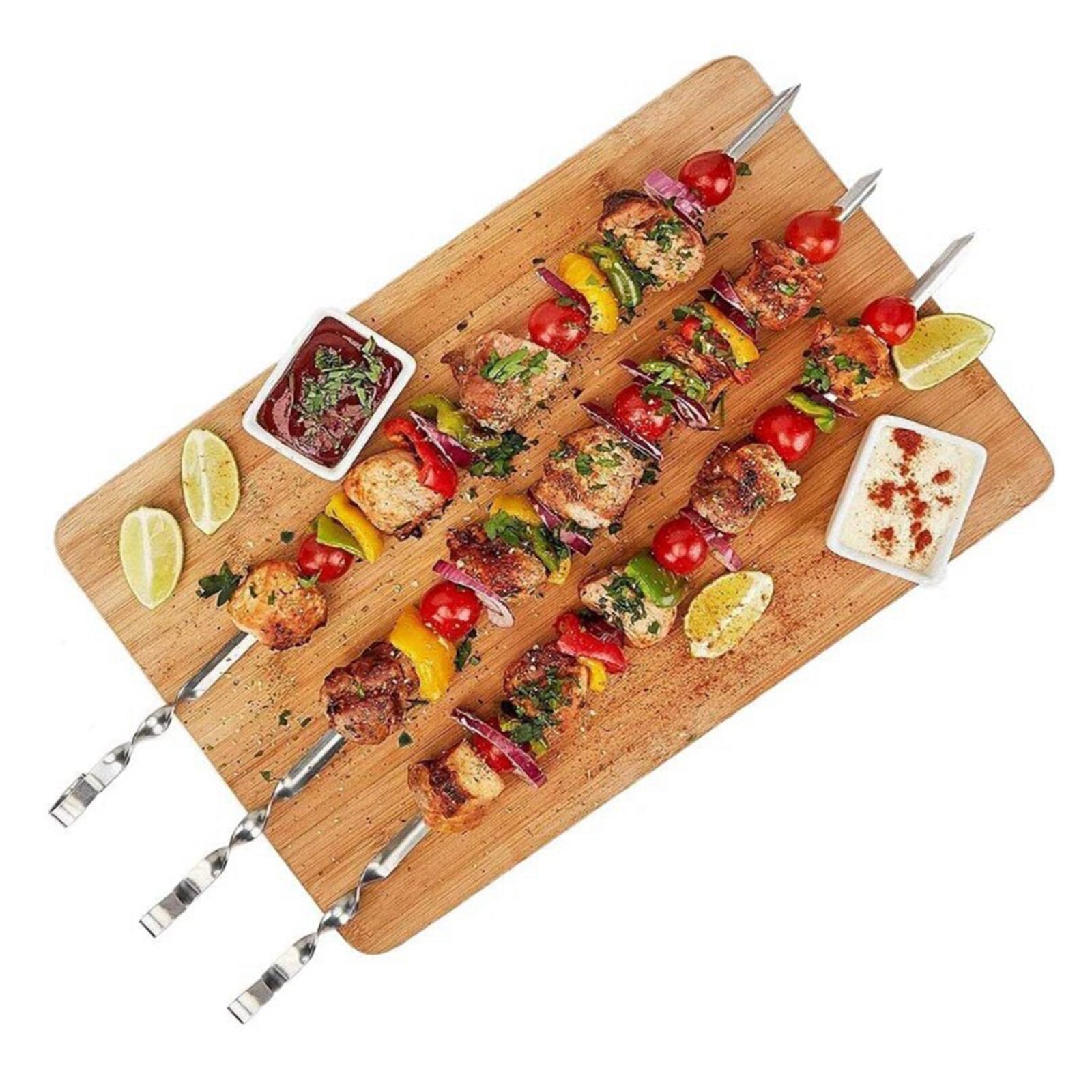 Stainless Steel BBQ Skewers Set Grilling Skewers B... – Grandado