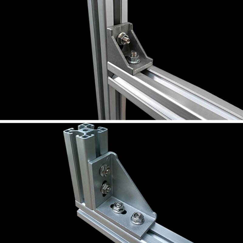 5PCS Aluminum L-shaped Connector Right Angle Bracket Fastener for Industrial Aluminum Profile Corner Fitting Kits