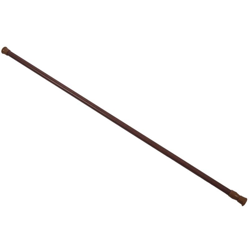 ! Extendable Telescopic Spring Loaded Net Voile Tension Curtain Rail Pole Rods,70~120cm,Wood color: Default Title