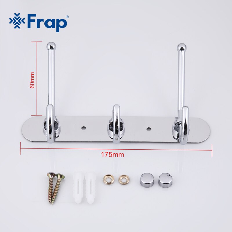 Frap zinklegering verchroomd Kleding Haak Vaste Badkamer Handdoek Hanger F201-3