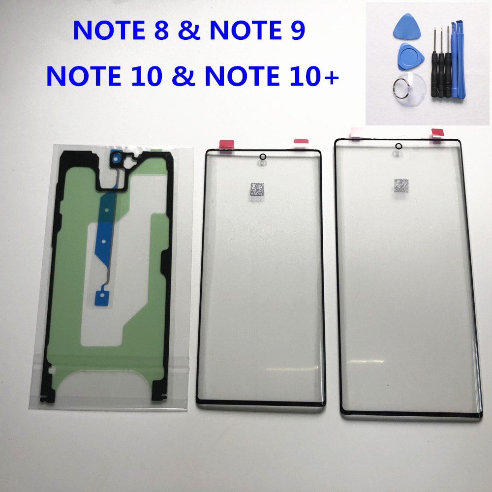 For Samsung Galaxy note 8 note 9 note 10 Plus LCD display outer touch panel screen glass replacement Front Glass Lens note10