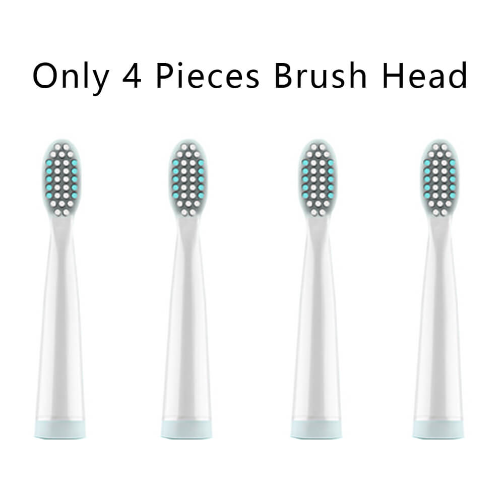 Home Ultrasonic Electric Toothbrush Rechargeable Dental Scaler Sonic Tooth Cleaner Portable Remover Stains Dentist Brush Head TV: Only 4 Heads Cyan