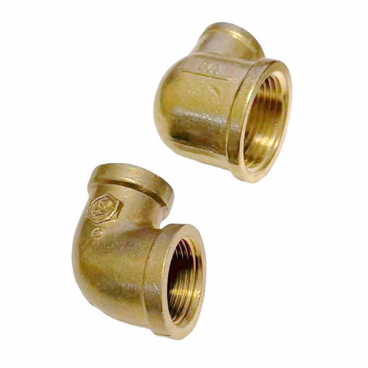 Female-Female Reduce 1/2" 3/4" 1" BSPP Brass 90 Degree Elbow Round Pipe Fitting Reducer