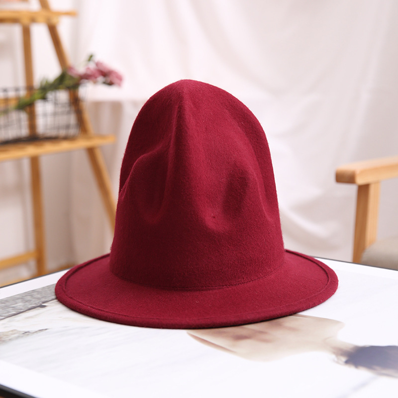 Pharrell hat filt fedora hat til kvinde mænd hatte sort top hat han 100%  australia uldhætte: Bordeaux