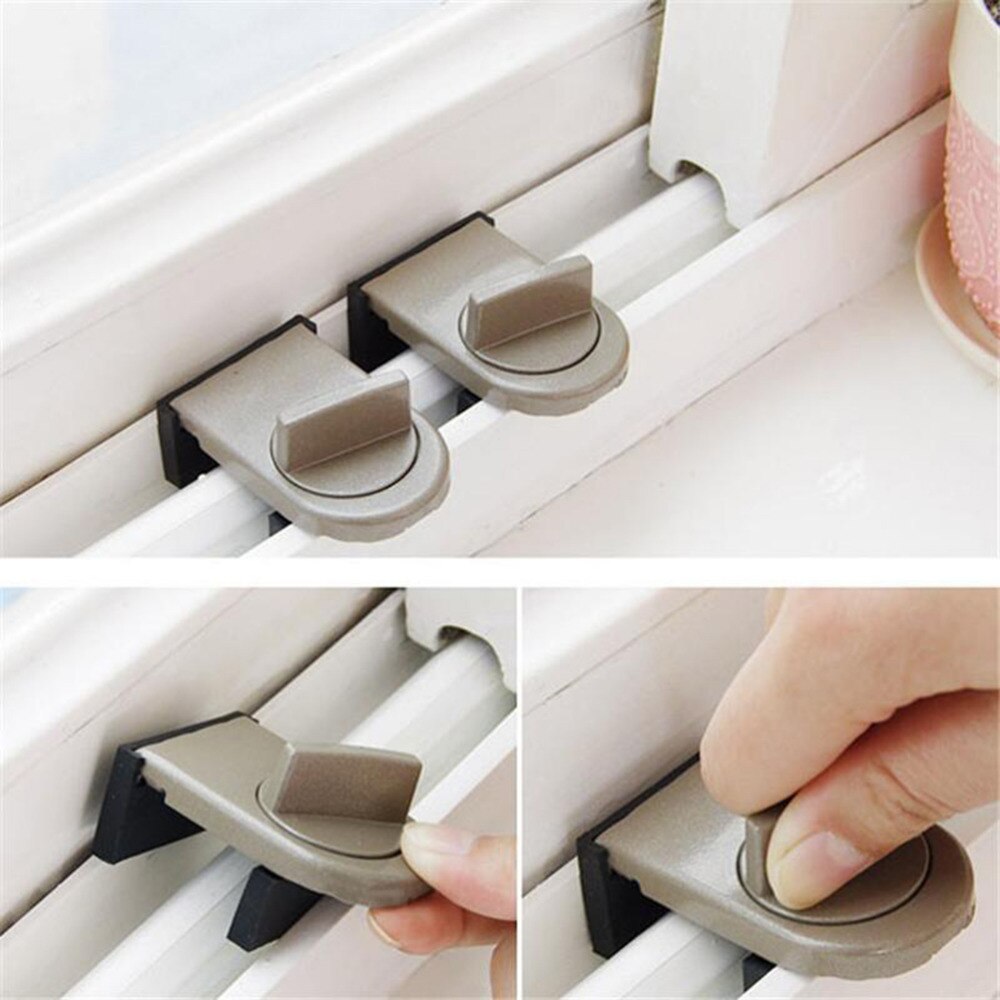 Serratura antifurto finestra porta scorrevole serratura di sicurezza per bambini scorrevole Sash Stopper serrature e cinghie per armadi sicurezza delle porte