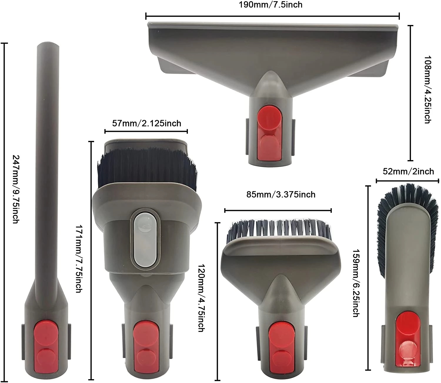 Cepillo suave de repuesto para Dyson V11 V10 V8 V7, accesorios, Kit de herramientas, repuestos de aspiradora