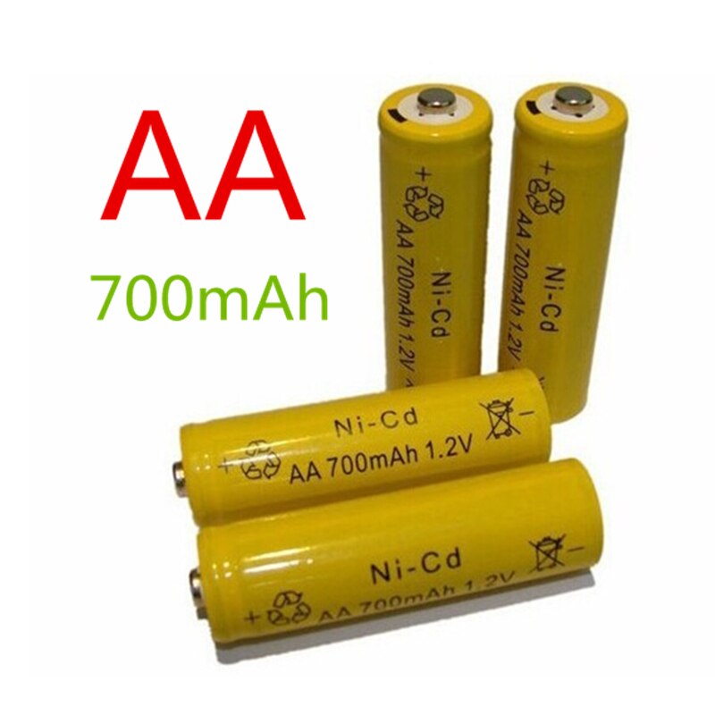 1.2V Oplaadbare Batterij Aa Batterij 1.2V 700Mah Ni-Cd 2A Neutrale Batterij Voor Rc Controller Speelgoed elektronische Etc. 2 Stks/partij