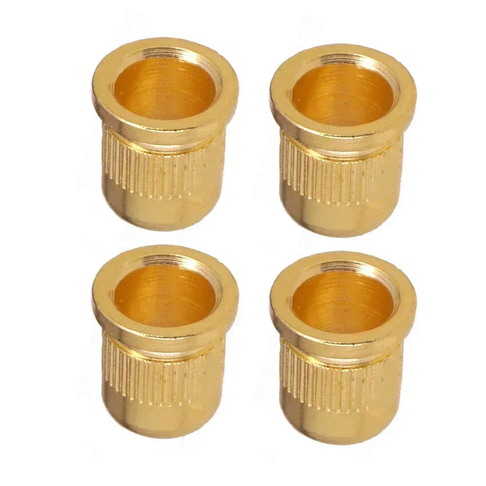 4Pcs Electric Guitar Through Body Bass Strings Ferrules Gold String-Through Body Ferrules For-Stratocaster TL Electric Guitar: Gold