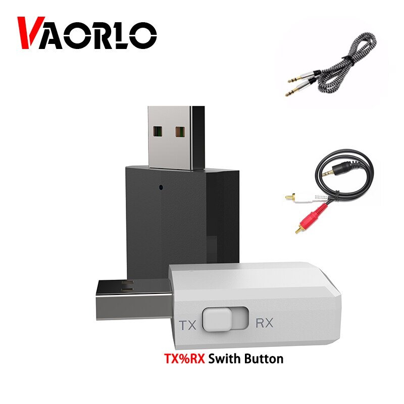 3.5mm usb-bluetooth-adapter mit ein-/ausschalter, 5.0 kabellose stereo-audio-musikempfänger und -sender per bluetooth für tv, pc, auto und aux-anschluss