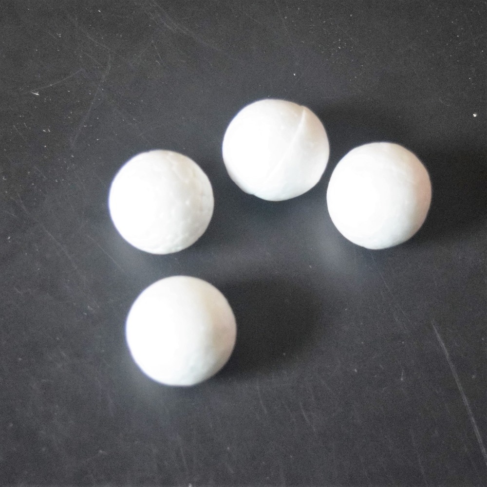 20 stk / taske dia 1-4cm modellering polystyren styrofoam skumkugle hvide håndværkskugler til diy julefest dekorationsforsyninger