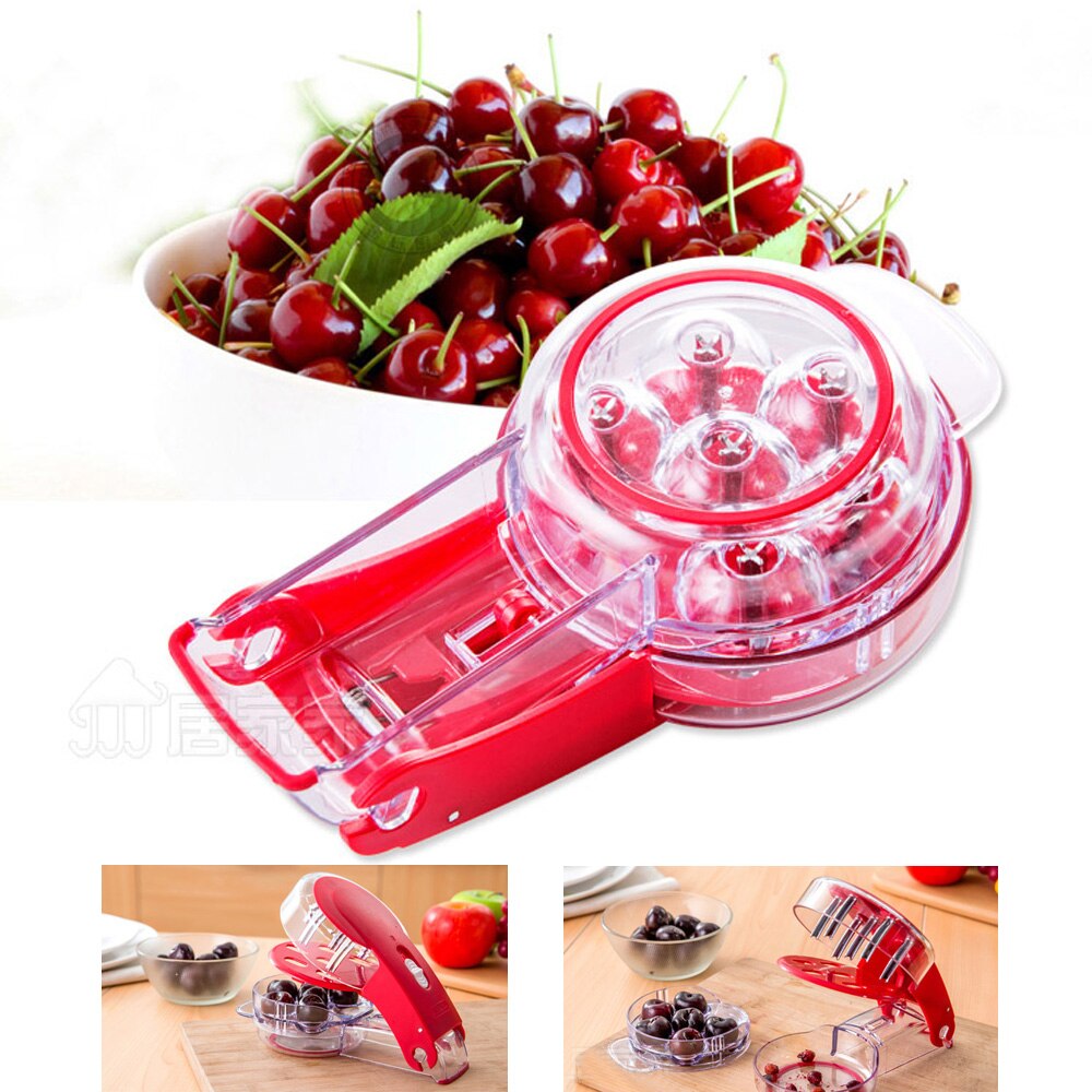 Køkken fashionabelt let kirsebærfrugt kerne frøfjerner frugt kirsebær pitter corer køkken værktøj tilbehør