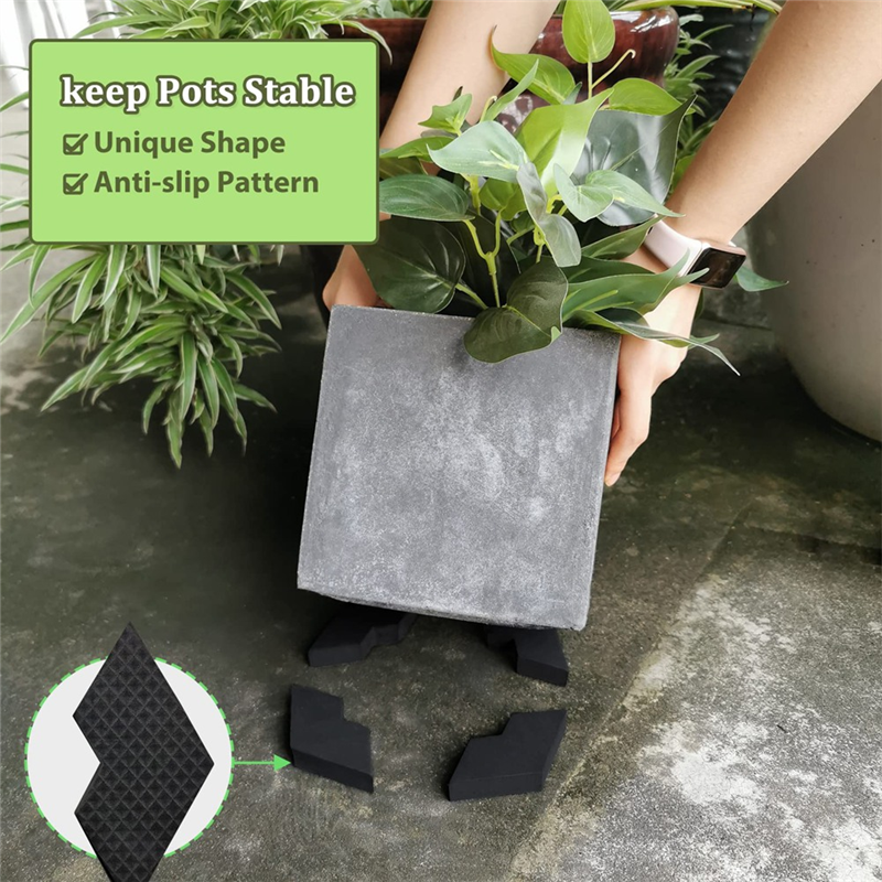 ABJI-Voor Indoor Outdoor Planter Tuin Composiet Hexagon Bloempot Voeten Riser Antislip Tuinieren Pot Voeten Pads