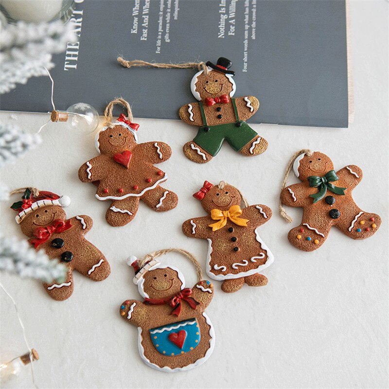Navidad Gingerbread Man Kerstboom Ornamenten Kerst Zachte Hars Woonkamer Decoratie Gereedschap Woondecoratie