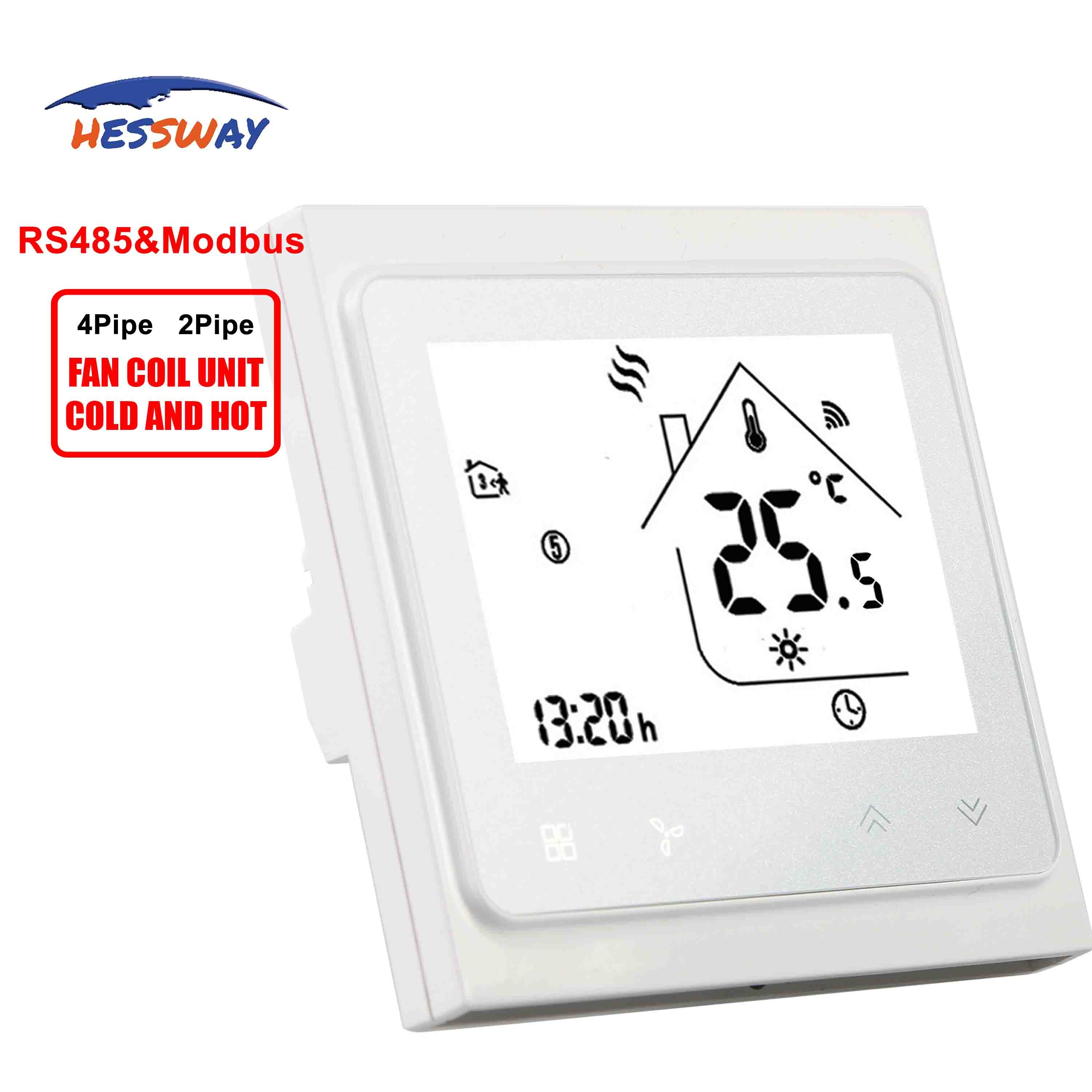 HESSWAY Remote Terminal Unit RS485/MODBUS thermostat 24v for 2pipe 4pipe heat cool temp