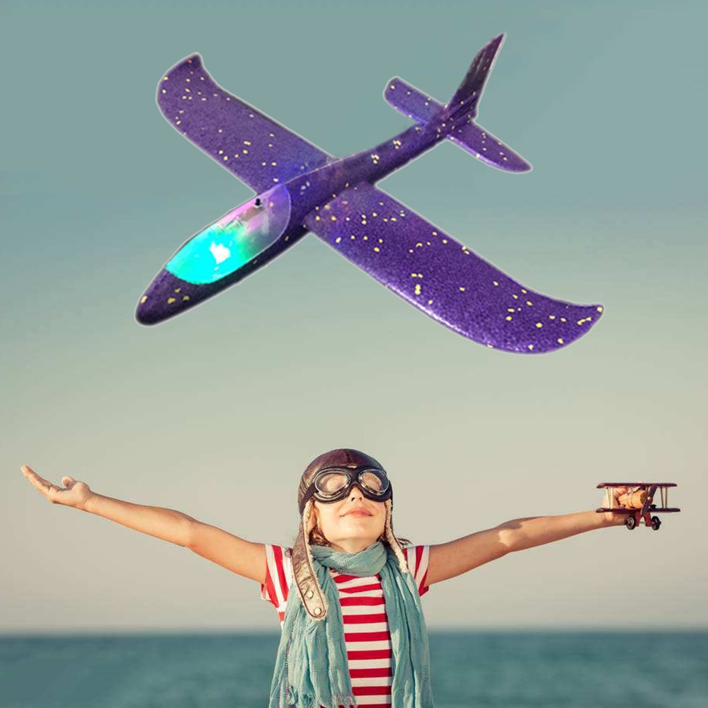 Hand throw airplane EPP Foam Outdoor Launch Glider Plane Kids Toys 48 cm Interesting Launch Throwing Inertial Model funny