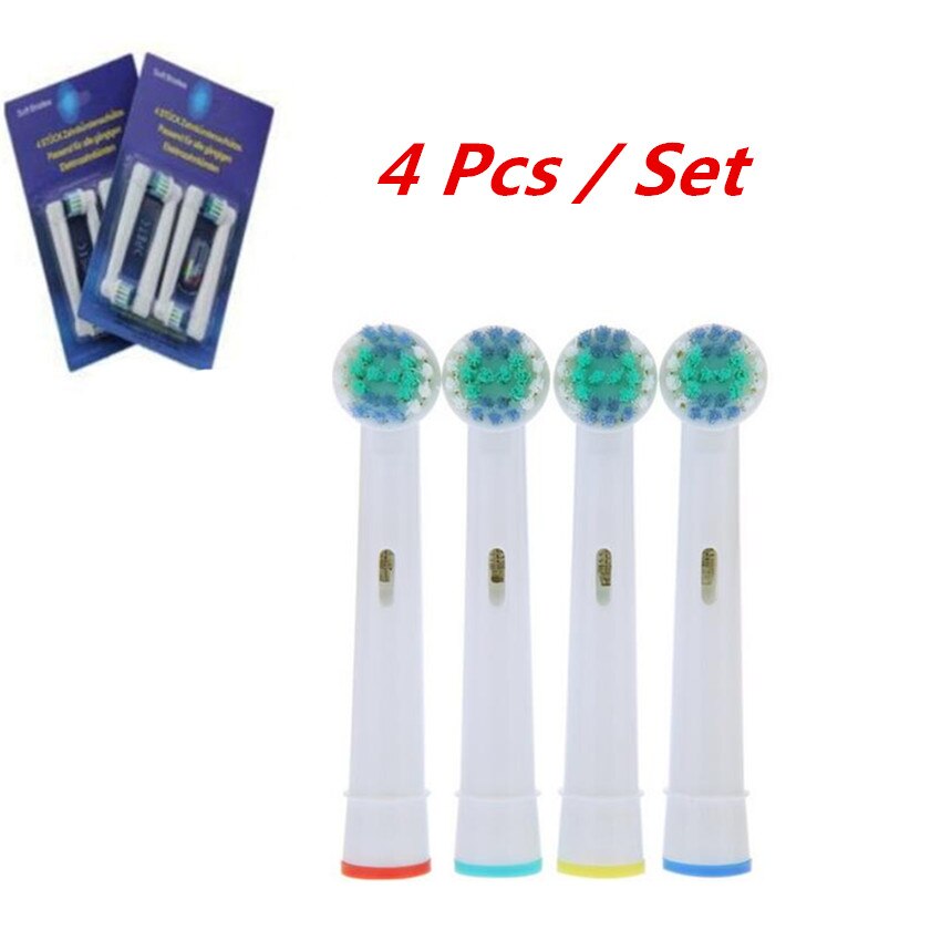 Têtes de brosse à dents électrique de rechange, 4 pièces, pour soins d'hygiène buccale, nettoyage,