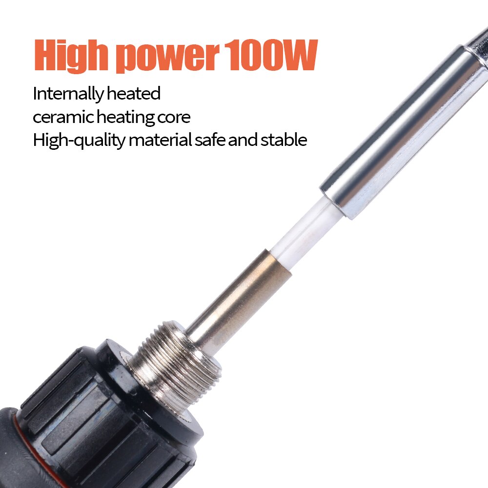Silverflo Electric soldering iron Kit Set 100W LCD Digital Display Adjustable Temperature Soldering Iron 220V/110V Welding Tools