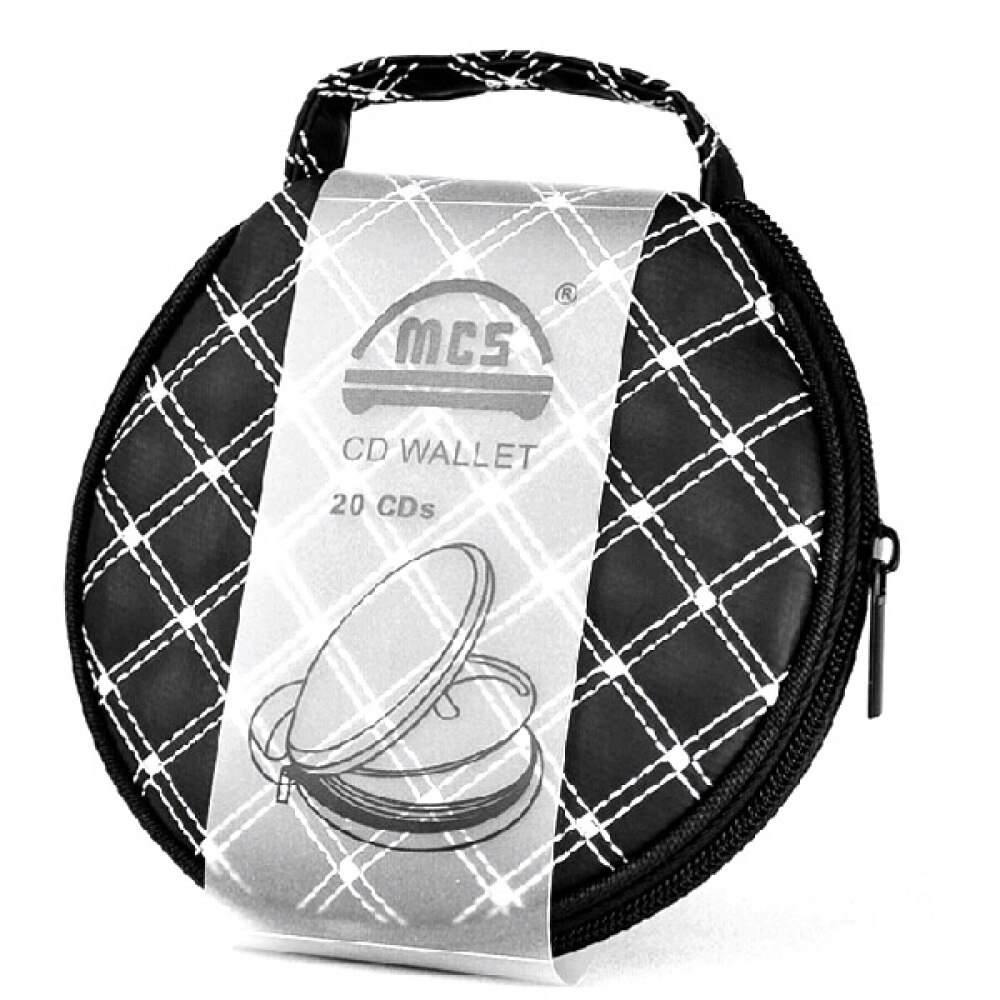 Portable Round Zippered Car/Home 20 CD DVD VCD Disc Holder Wallet Storage Bag Case Organizer