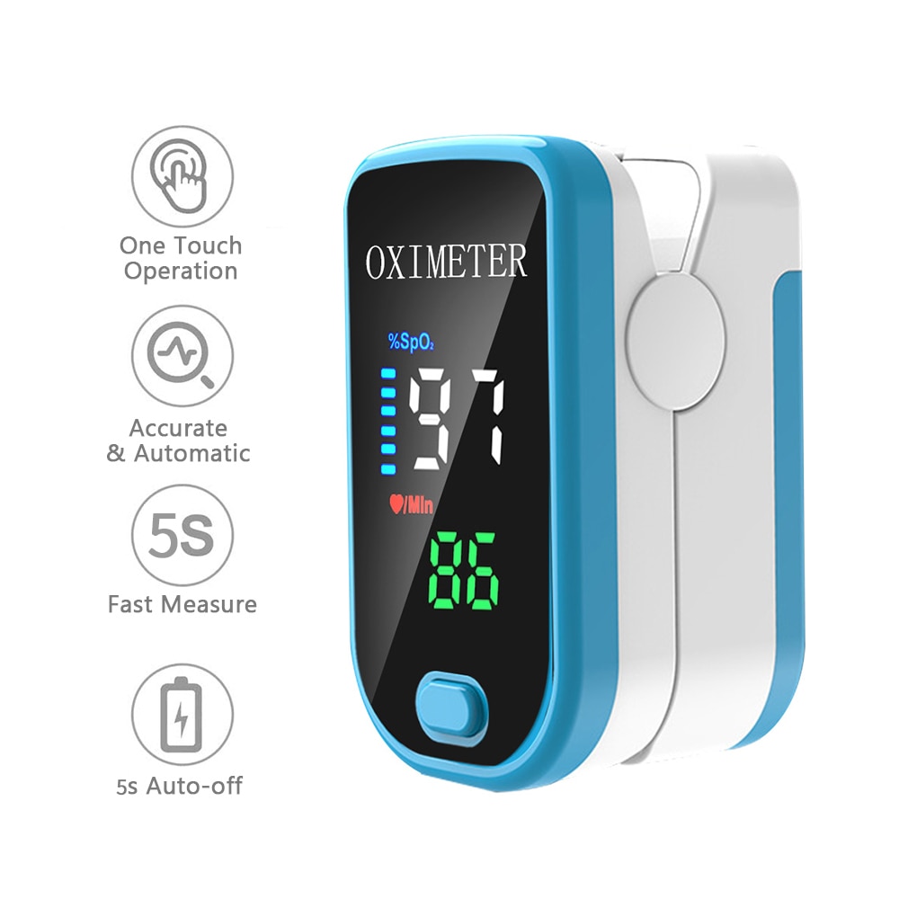 Blood Oxygen Monitor Pulsoxymeter SpO2 Zuurstof Verzadiging Monitor Binnen 24 Uur (Zonder Batterij)