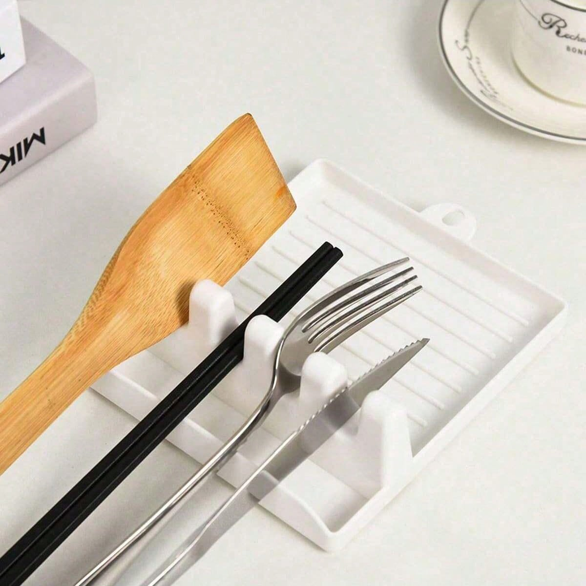 1 Kitchen Spatula Holder, Pot Lid Holder, Countertop Shovel, Spoon Holder, Soup Spoon Mat, Chopstick Holder, Soup Spoon: Default Title