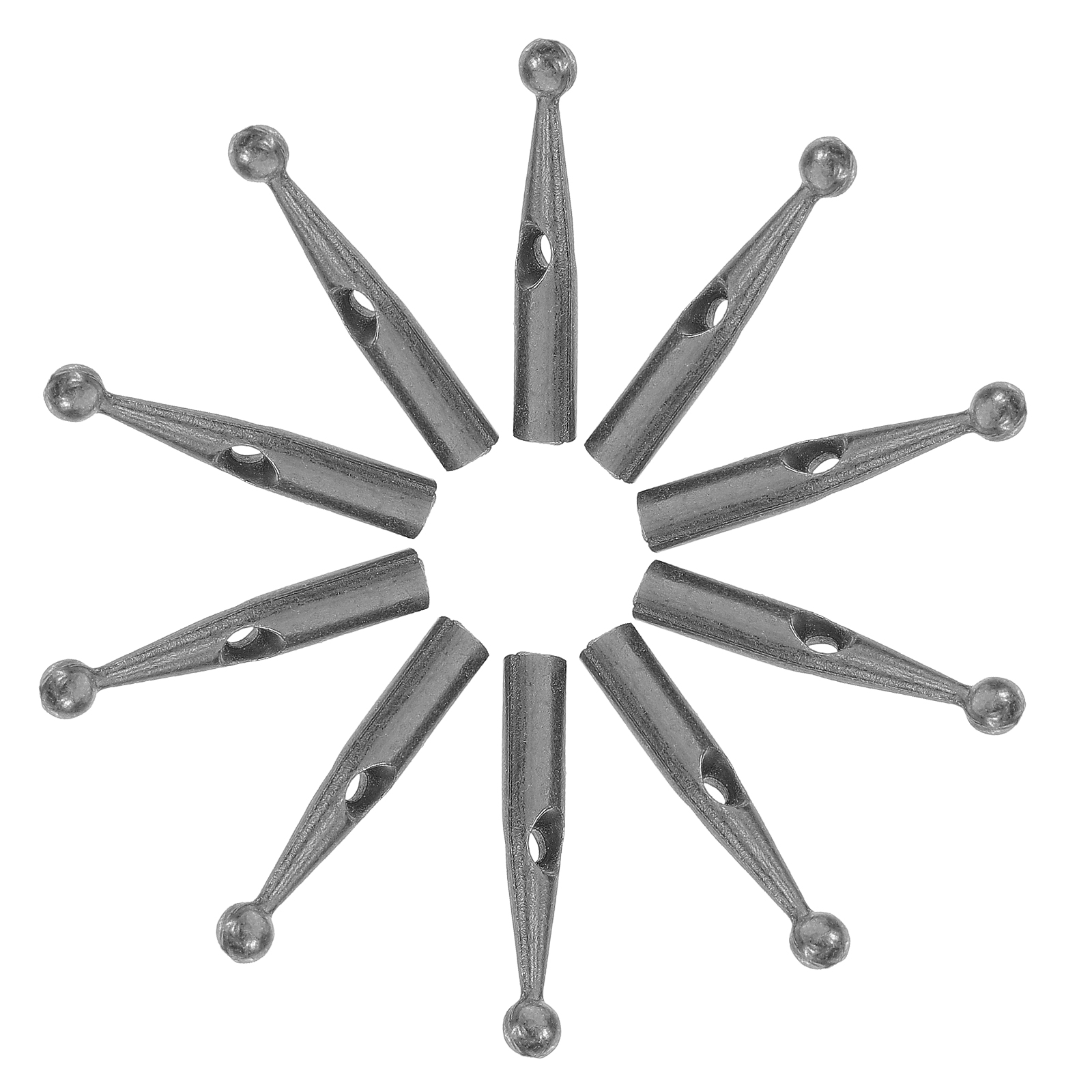 10 stück robuste metall-ersatzkappen für sonnenschirme, inklusive klappspitzen.