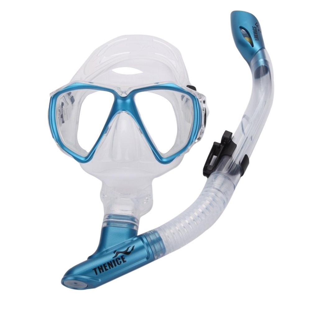 Diving Mask Scuba Full Face Mask with Anti-fog Goggles All-Dry Breathing Tube On For Underwater Snorkeling Spearfishing