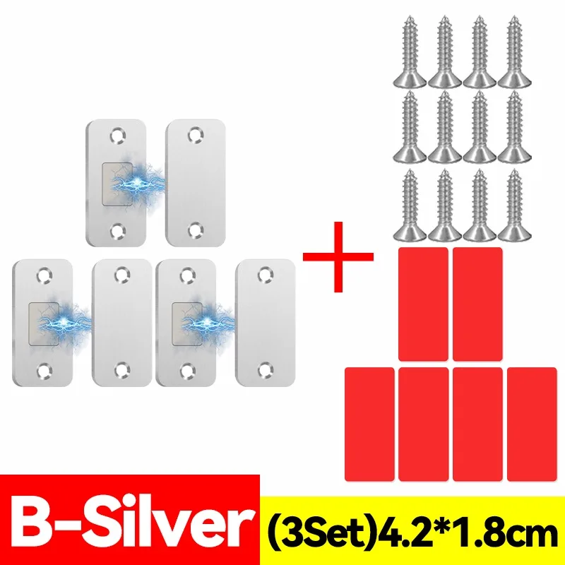 Strong Magnetic Cabinet Catches Ultra Thin Door Stops Magnets Invisible Adhesive Drawer Magnet Catch Cupboard Closet Closer Lock: Rood