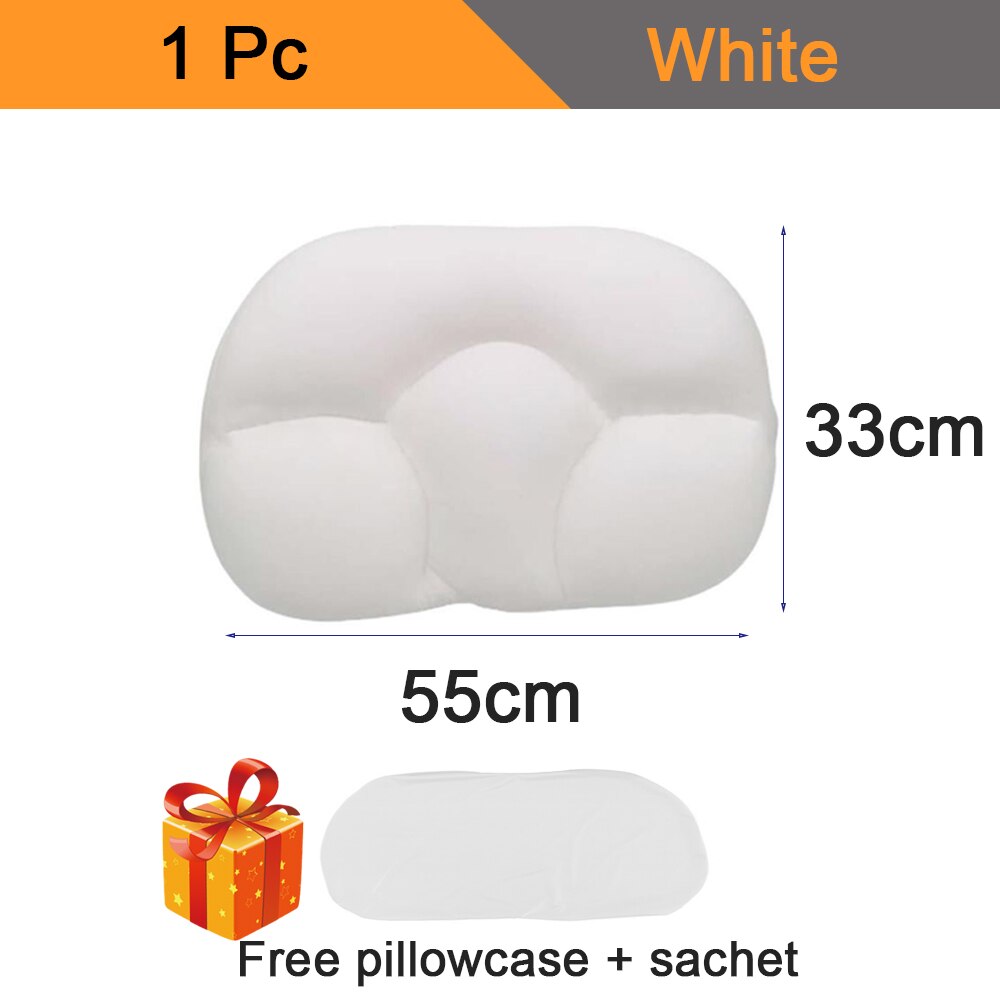 3D Wolke Kissen mit Kissenbezug Kreative Nacken Kissen Waschbar Polyester Kissenbezug Reise Kissen Tiefen Schlaf Dekompression Kissen: Weiß und Geschenk / 1 Stck
