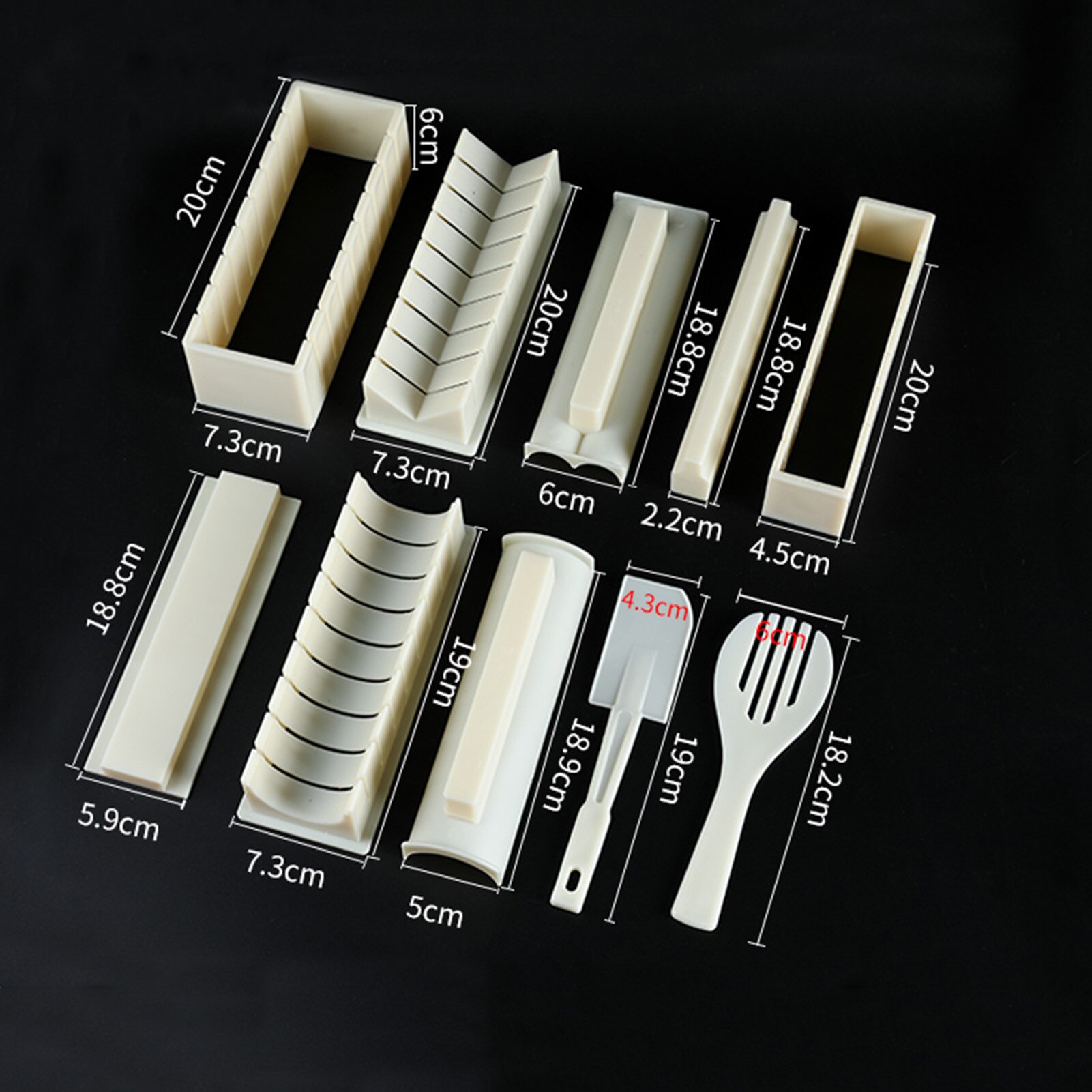 Kit de préparation de sushi, tambour de riz, moule de sushi simple, cuisine de chef japonais, outils de cuisson de sushi 13 pièces