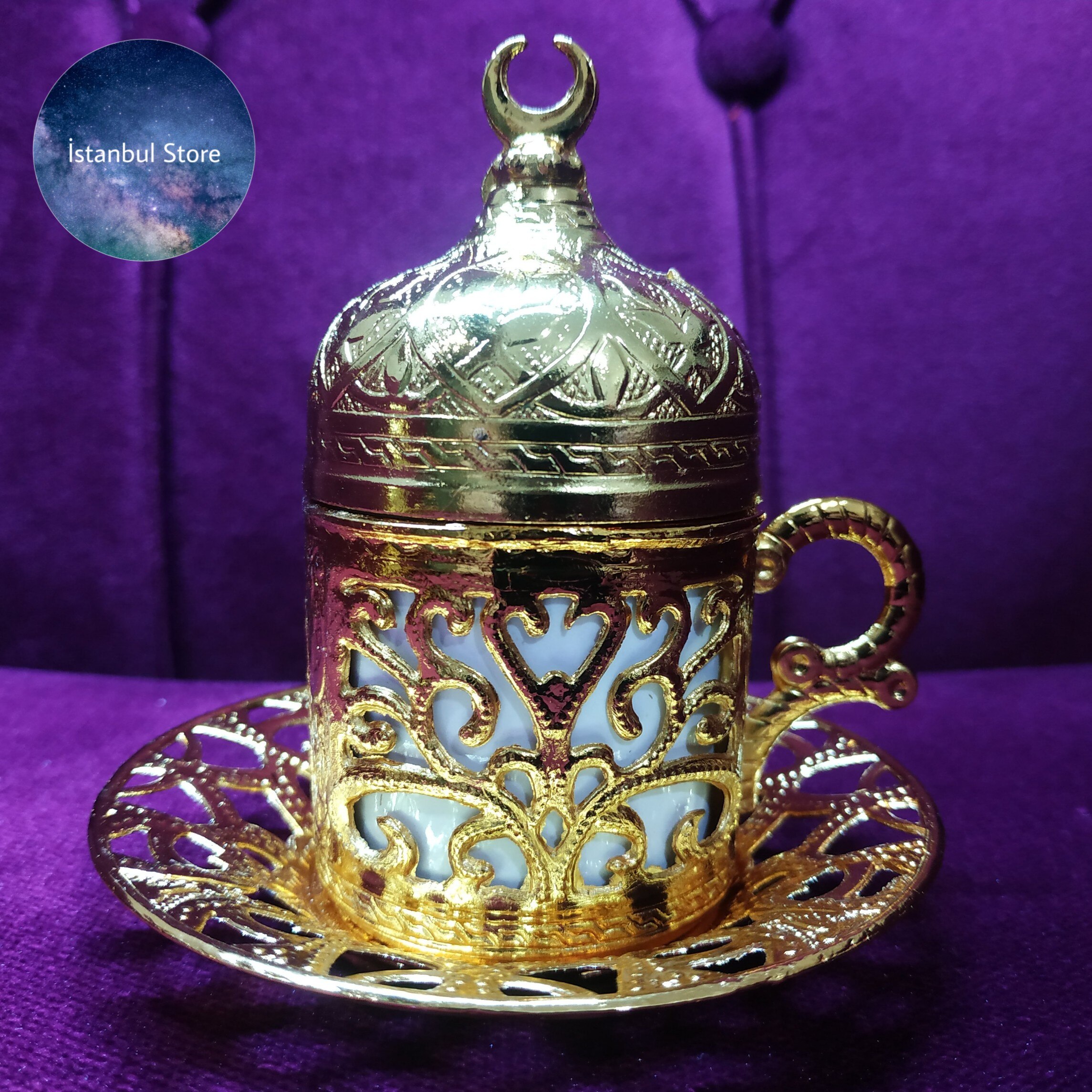 Copper Coffee Set 1-2-6-Piece Coffee Cup Set Made of Copper Silver Color Coffee Cup Porcelain Cup Set Espresso Glass Coffee Cup: Set Of 1 Gold Color