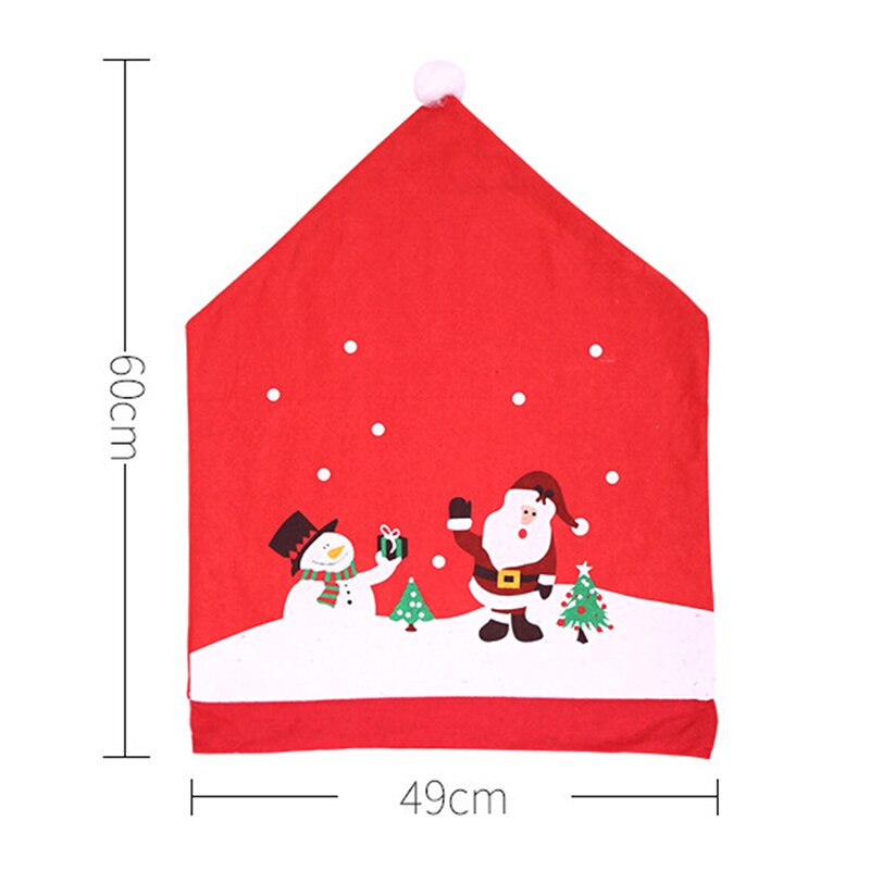 Kerst Decoratie Stoelhoezen Eetkamerstoel Seat Kerstman Thuis Party Decor Doek