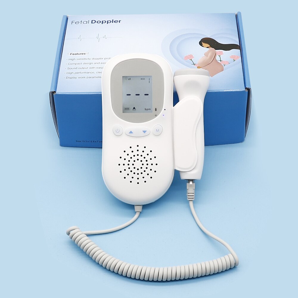 Digitale Foetale Doppler Thuis Zwangere Ultrasound Baby Hartslag Detector Intelligente Ruisonderdrukking Doppler Monitor