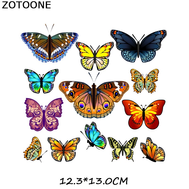 Vlinder Dier Patch Bloem Ijzer Op Patches Voor Kleding Sticker Voor Kleding T-shirt Heat Transfers Toepassingen Diy Applicaties: ZT1822