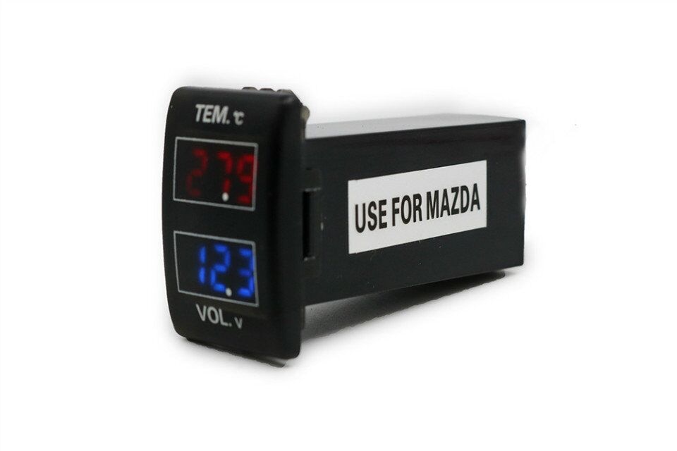 12 V-24 V Led Digitale Voltmeter Temperatuurmeter Meter Formazda Auto Accessoire