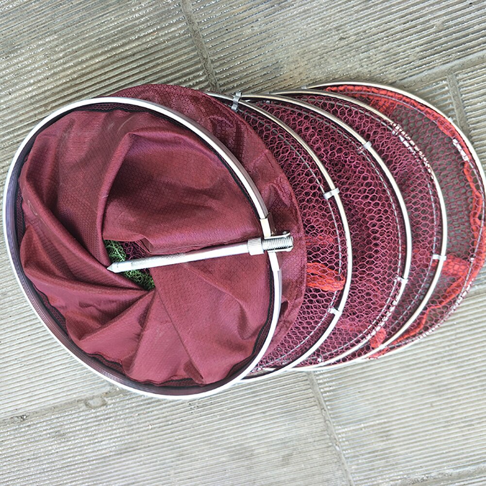 Filet de capture de poisson pliable en Nylon, panier en maille, en acier inoxydable, piège, Cage de pêche, 2m/2.5m