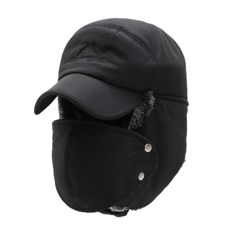 Gorro de alpinismo y Pesca para hombre y mujer, gorro de esquí de terciopelo grueso con protección para las orejas, a prueba de viento, unisex