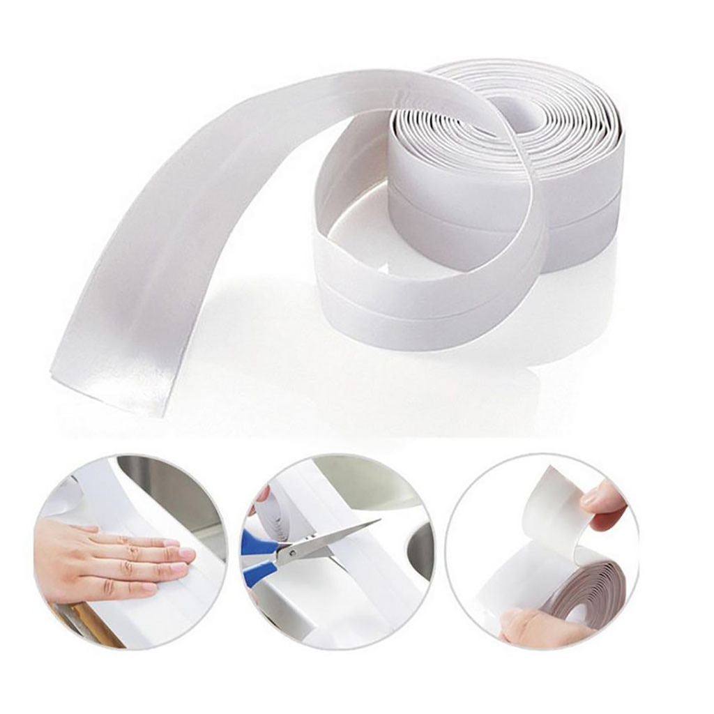 3.2m Bathroom Kitchen Shower water proof mould proof tape Sink Bath Sealing Strip Tape Self adhesive Waterproof Plaster