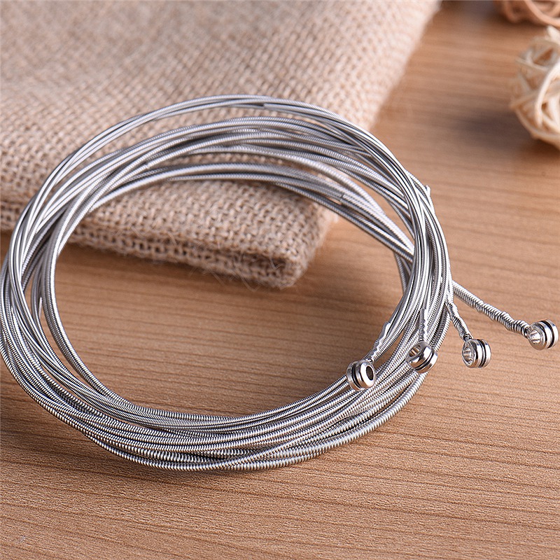 4 Pcs Stainless Steel Bass Strings Bass Guitar Parts Accessories Guitar String Silver Plated Gauge Bass Guitar Music Accessories