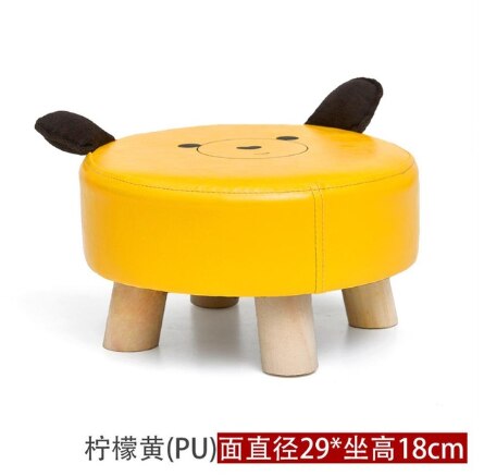 home sofa Cute stool cloth art living room tea table mound wooden small foot stools kids stool bench: 2