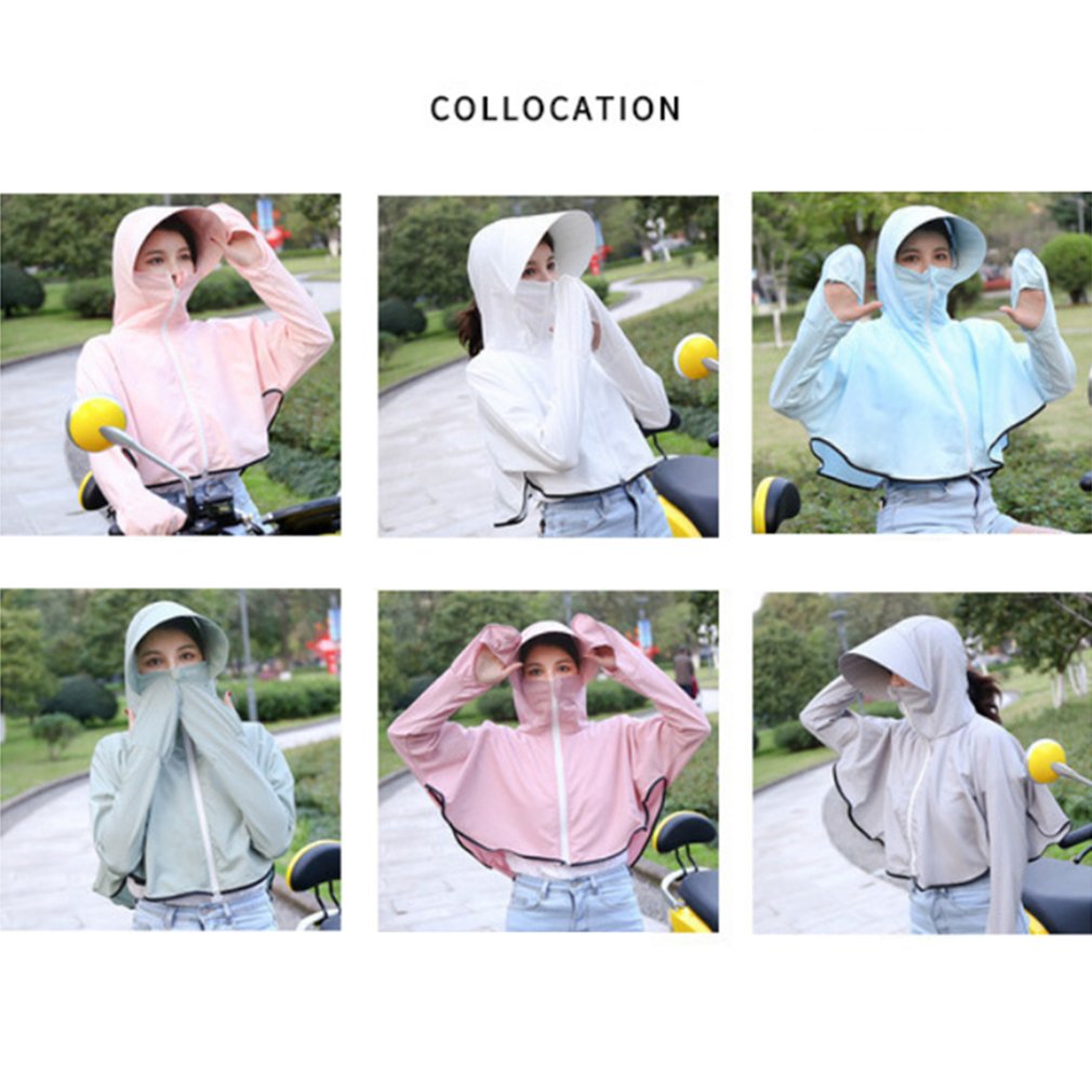 Sun Protection Clothing Female Summer Sun Protection Shirt Outdoor Cycling Anti-Uv Sun Protection Clothing Thin Coat