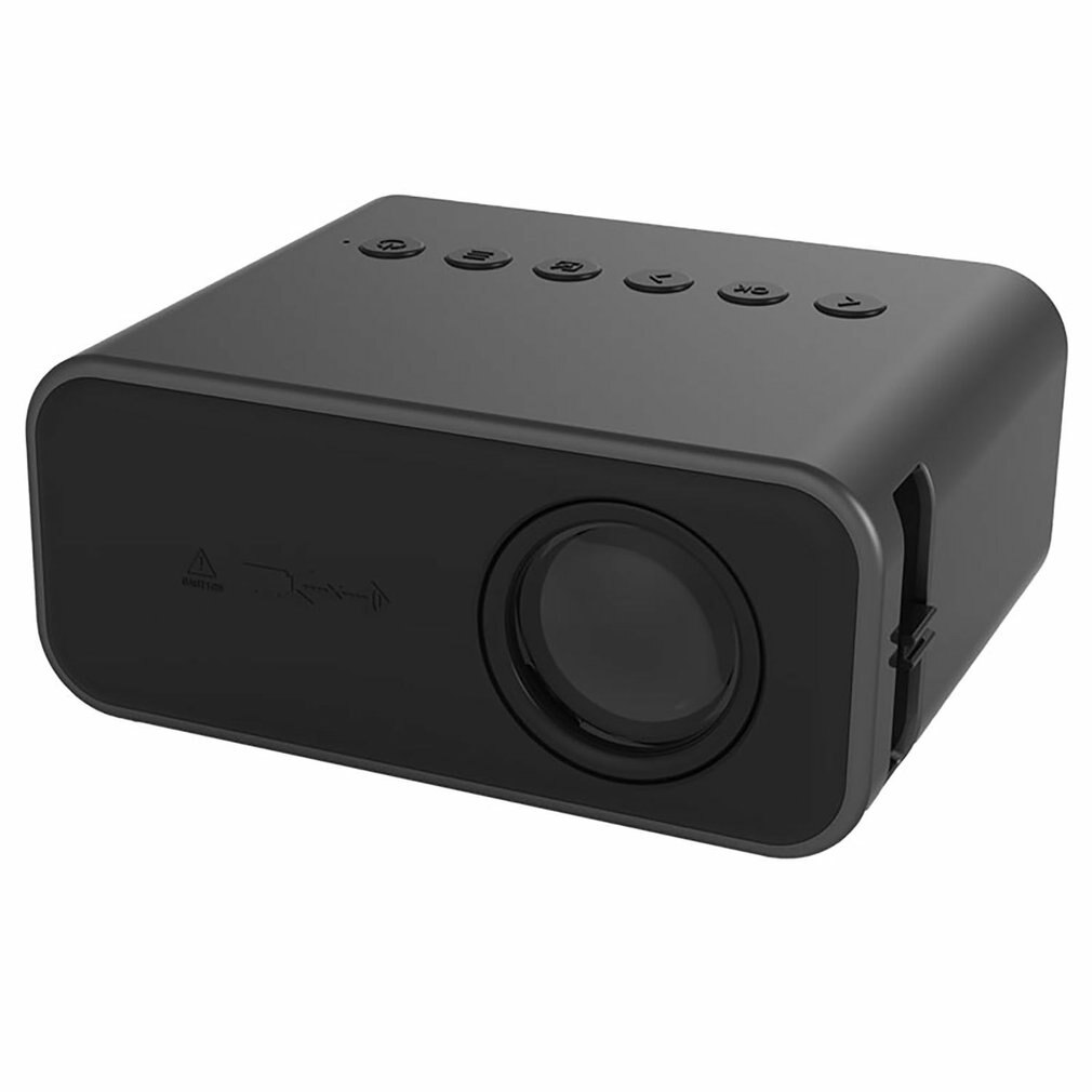 Black YT500 Mini Projector Led Home Theater Video Beamer Supports 1080P USB Audio Portable Home Media Player Kids