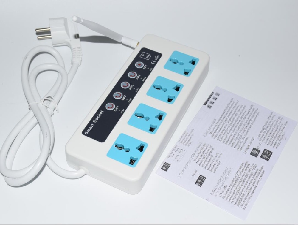 with temperature sensor Remote control GSM PHONE POWER POWER STRIP CURRENT LIGHT for industrial home smart socket