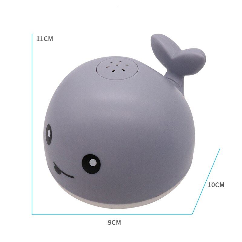 Sensing water fountain baby whale toy light music electric multidirectional amphibious bathroom splashing water sensing ball