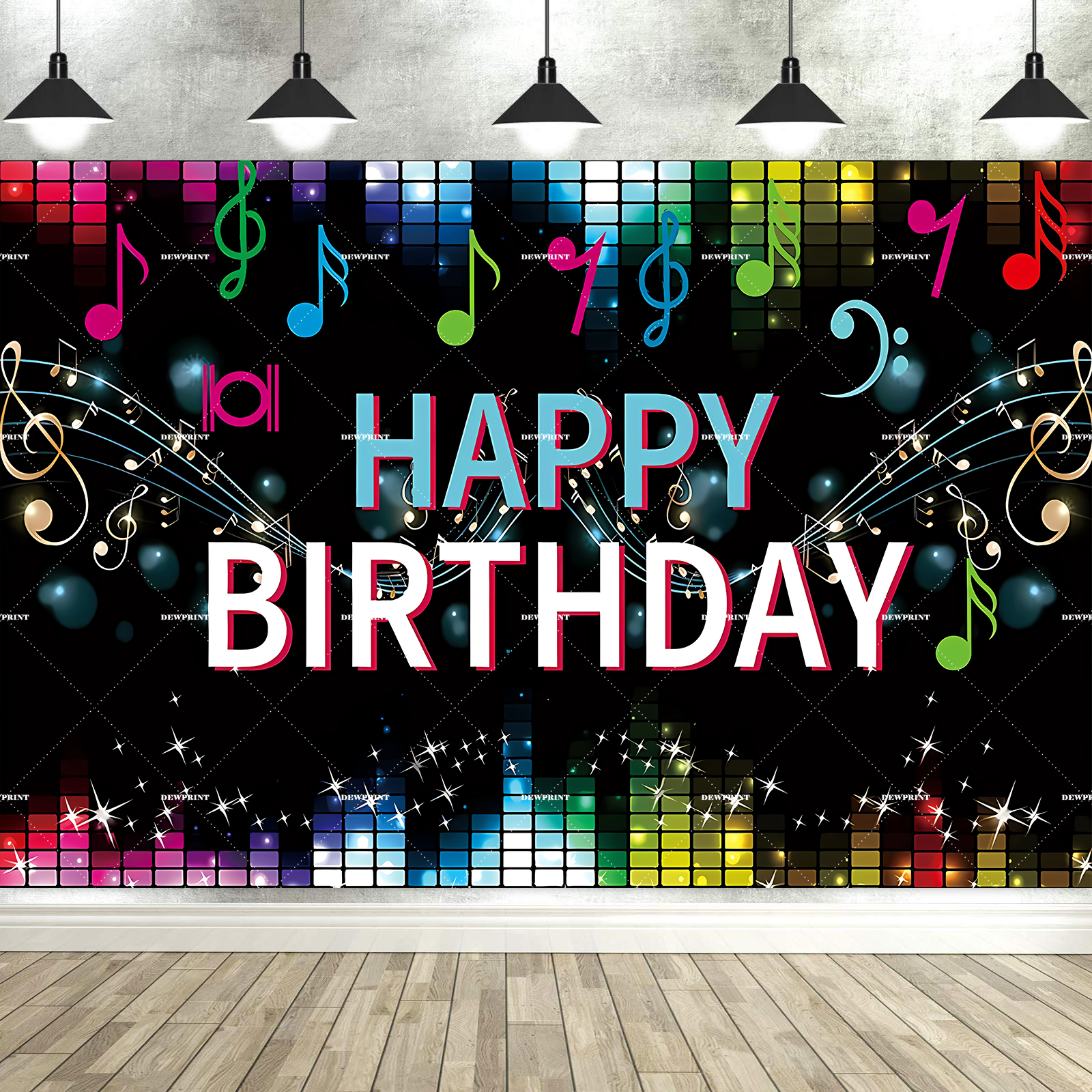 Fondo de feliz cumpleaños, cartel para niños y niñas, globos coloridos para de cumpleaños, carteles de pared, suministros de decoración para pasteles de fondo: Lavanda / 150 * 300